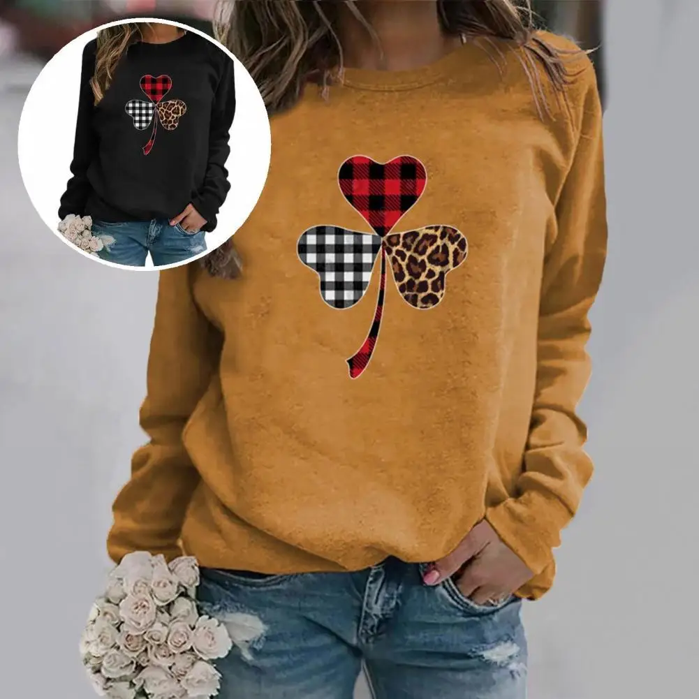 

Windproof Outerwear Women Heart Leaves Print Valentine Day Pullover for Home