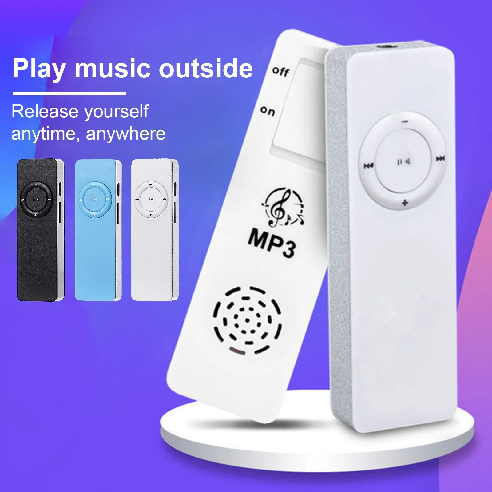 Портативный Usb мини MP3-плеер внешняя Музыка Поддержка 128 Гб Microsd Tf карта уличный