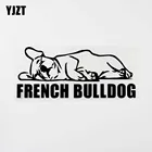 YJZT 17,1 см  7,3 см веселая Спящая животная Французский бульдог виниловая наклейка на автомобиль 8C-0491