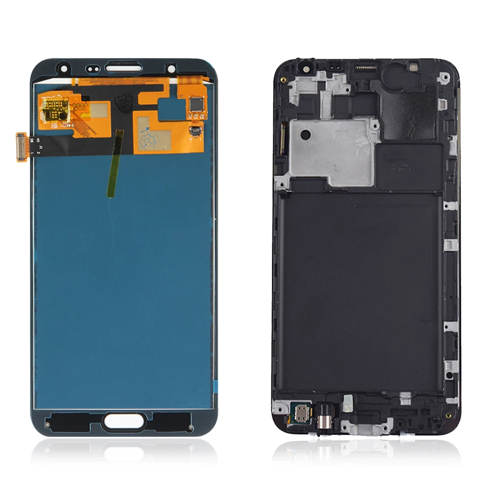 J700f ЖК-дисплей для samsung Galaxy J7 J700 J700M J700H J700FN DS кодирующий преобразователь сенсорного экрана в сборе с рамкой кнопка Home