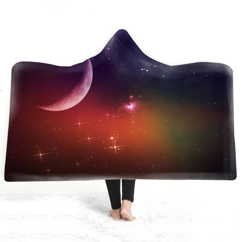 Сказочной звездное небо с капюшоном Одеяло на открытом воздухе располагаться