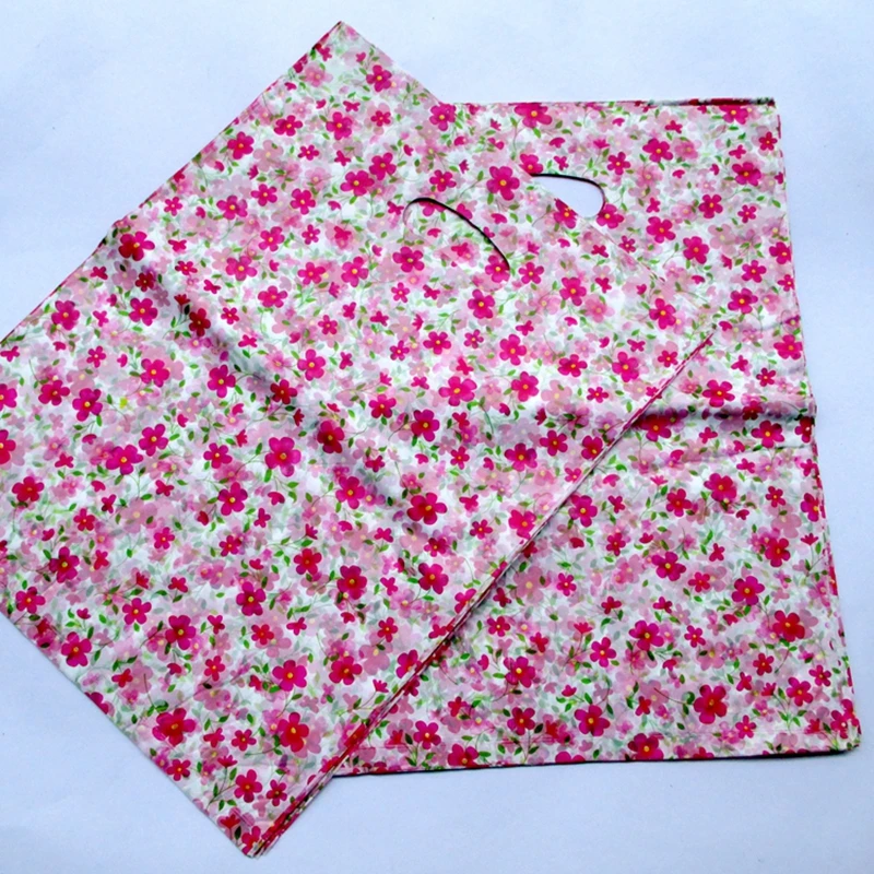 100 шт./лот маленькая пластиковая подарочная сумка с изображением сливы 20*15 см для