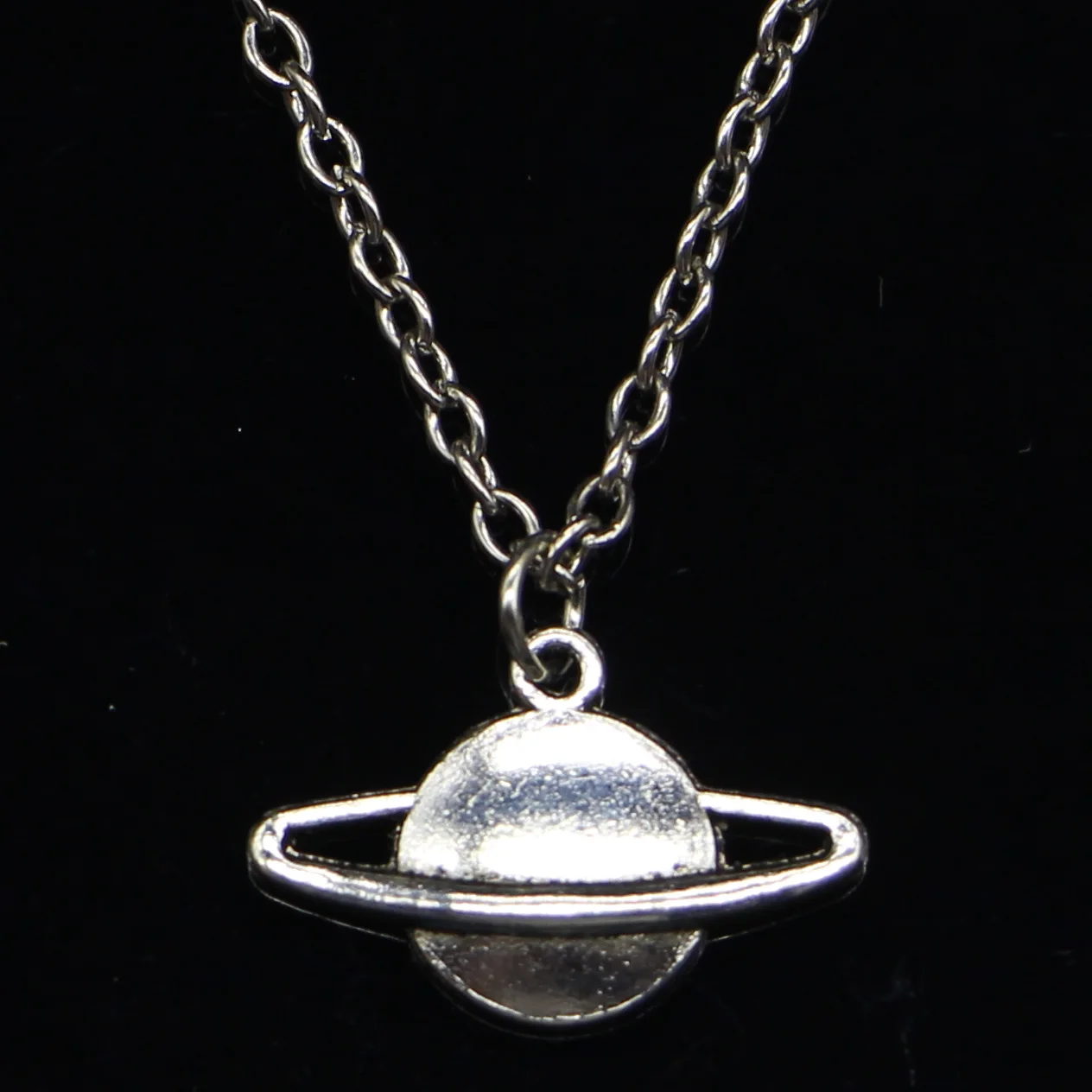 Новое модное ожерелье 20x13 мм Подвески Сатурн планеты искры Короткие Длинные