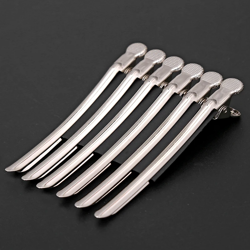 100 шт. Профессиональные Парикмахерские ножницы утиный клюв клип Цвет Сталь
