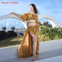 belly dance new female adult elegant top big swing skirt practice clothes suit oriental dancing shirt performance clothing