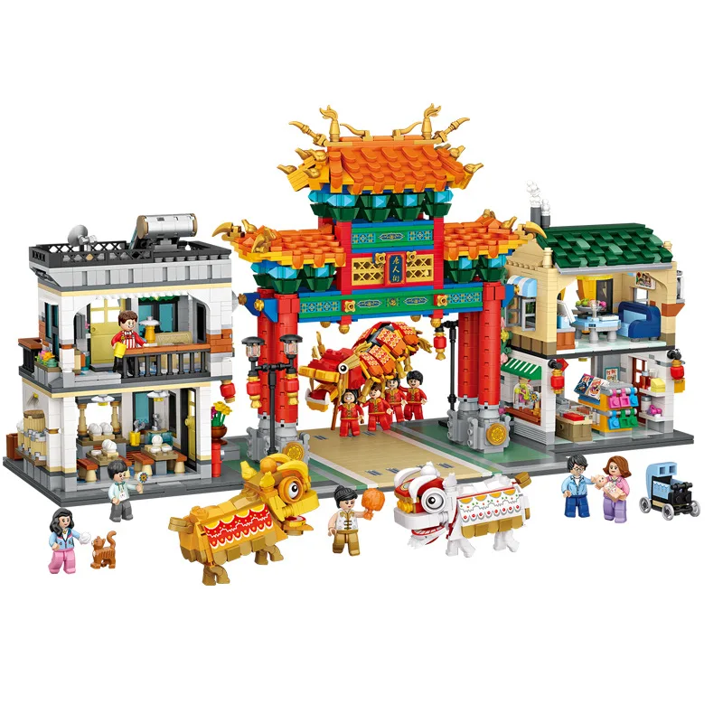 Новинка LOZ min chinatown 1030 Китайская традиционная культура строительные блоки Дракон