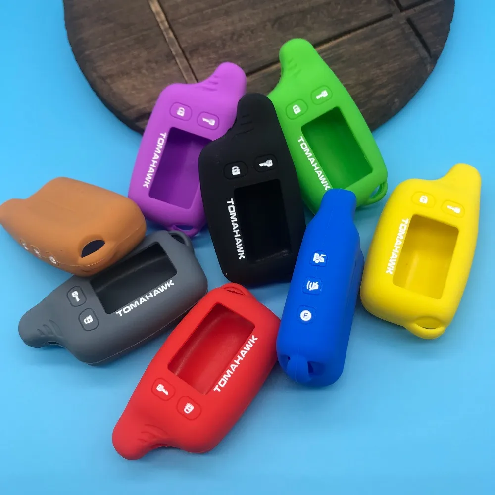 

Силиконовый резиновый чехол для Tomahawk TW9010 TW9030 TW 9010 9030, двусторонняя сигнализация, ЖК-дисплей, брелок для ключей