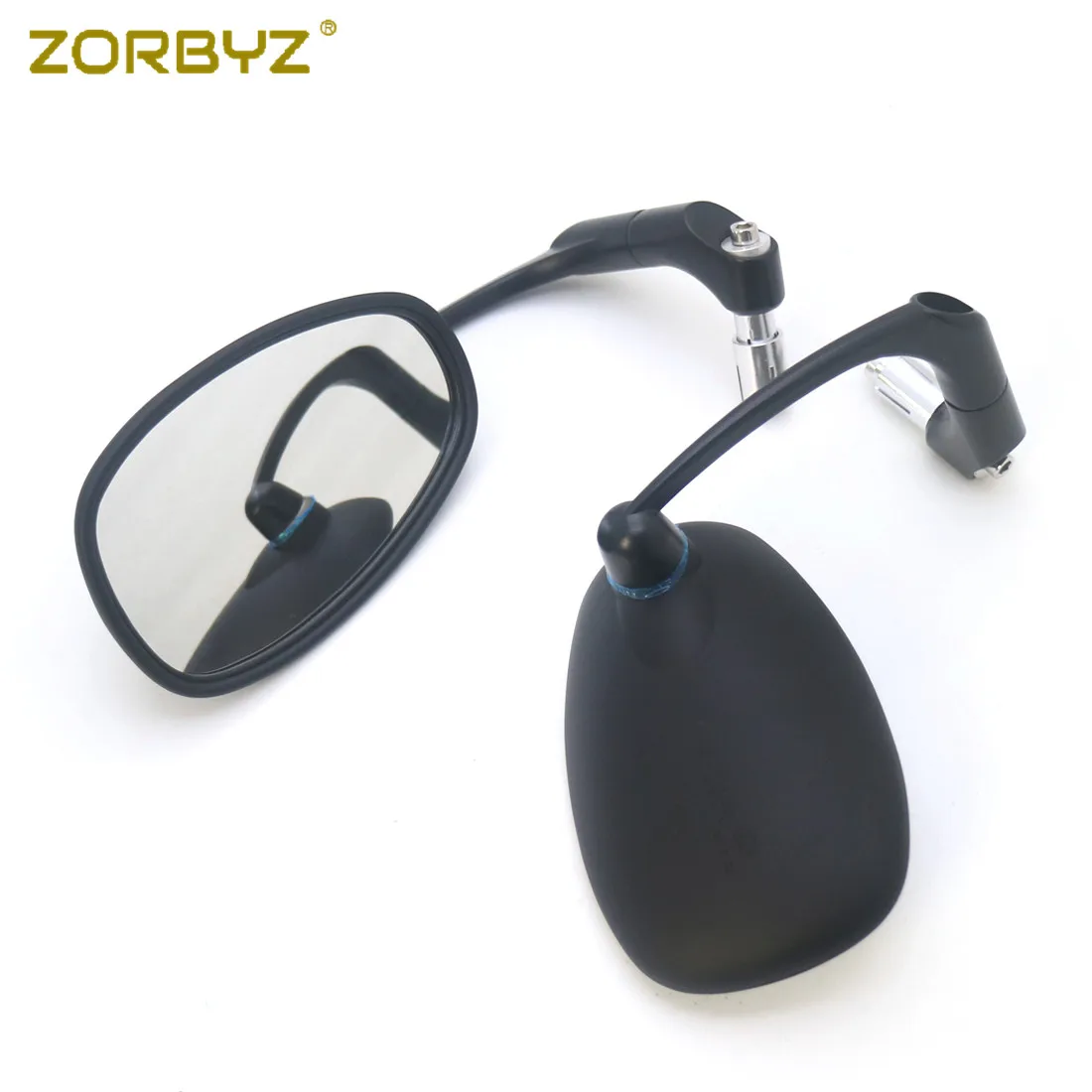 ZORBYZ мотоцикл зеркало 7/8 &quotчерный овальной формы для сварки пластмассовых плёнок