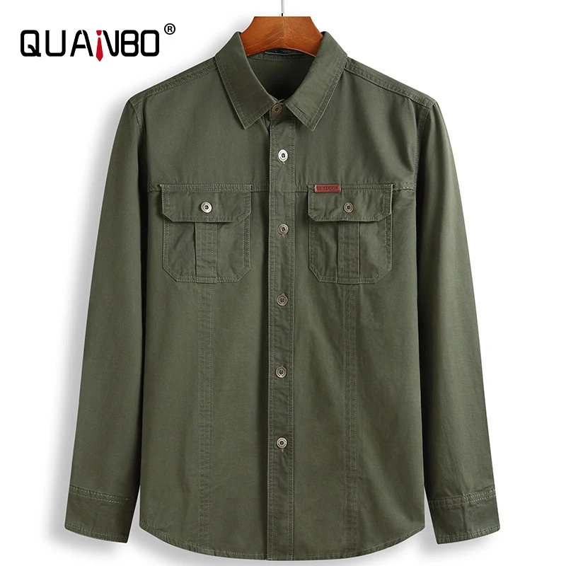 

Oversized Shirt 9XL 5XL 8XL 2021 New Men's Regular-Fit Long-Sleeve Solid 100%Cotton Shirt Men's Fat Military Brand Work Shirts
