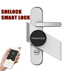 Умный дверной замок Sherlock S3, электронный дверной замок без ключа, Bluetooth, беспроводное открывание и закрытие дверей, умное управление через приложение (Silve)