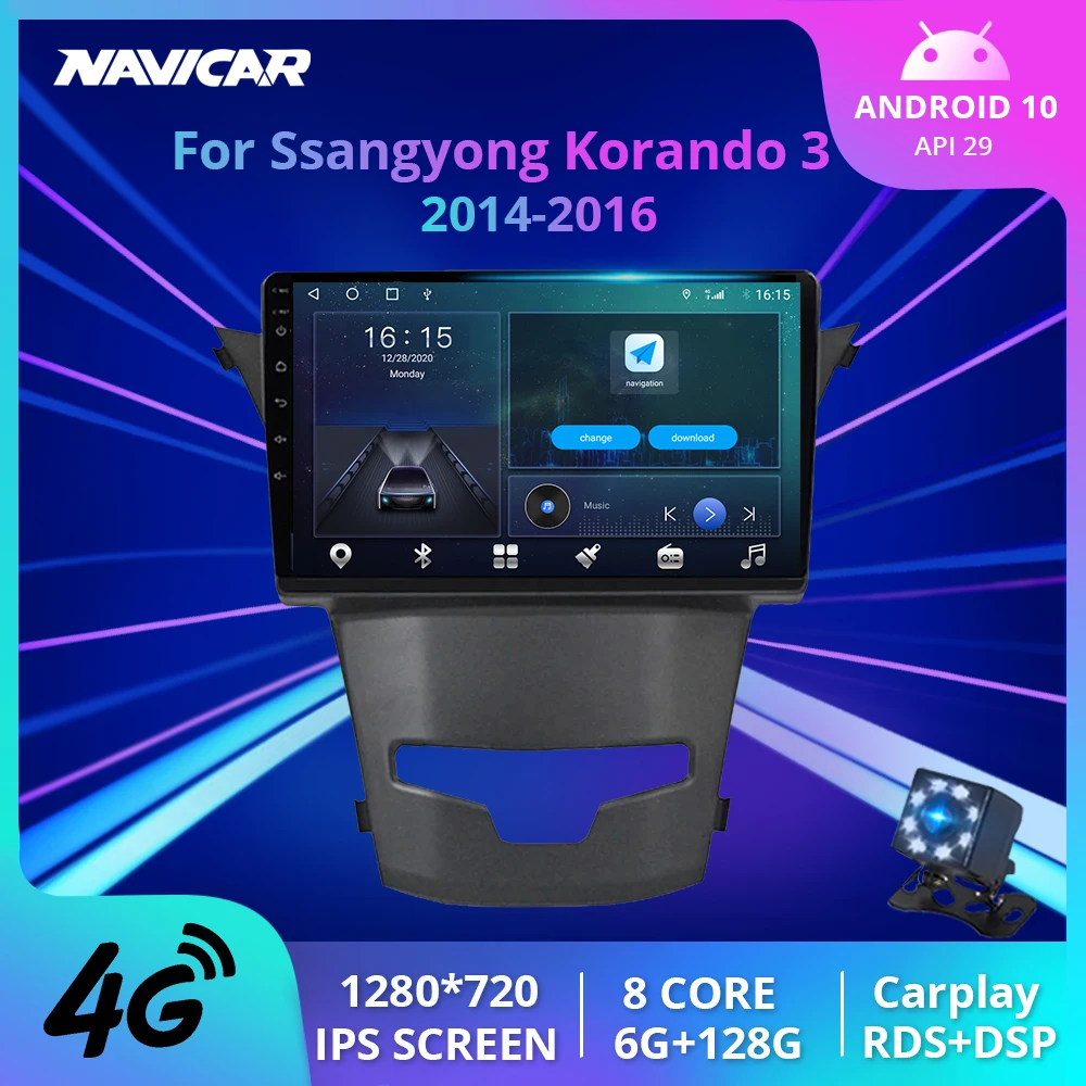 

Автомагнитола 2DIN Android 2014 Для Ssangyong Korando 3 2016-, GPS-навигация, стереоприемник DSP, Авторадио DSP, Автомобильный приемник IGO