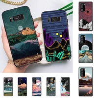 earth sunset mountain art phone case for samsung galaxy note10pro note20ultra note20 note10lite m30s capa