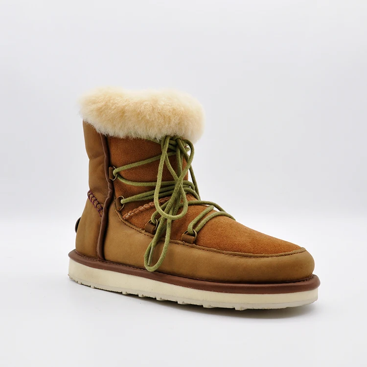 

Snow Boots Supplier Wool Fur Leather Women Shoes Winter Boots