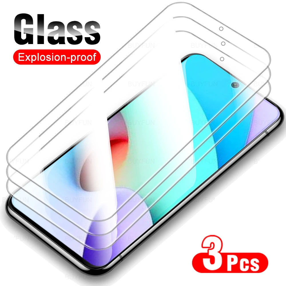 

3Pcs Redmi10 Armor For Xiaomi Redmi 10 9A 9C 9 9T Protective Glass 3D Full Cover On Xaomi Xiomi Redme 10 Glass Screen Protectors