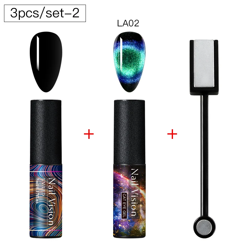 HHZH08031 Nail Vision 9D Galaxy Cat Eye Nail Gel Chameleon Magnetic Soak Off UV Nail Varnish 5D/7D 5ml Semi Permanent Manicure Gel Lacquer - Цвет: HHZH08031