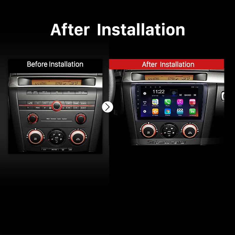 Автомагнитола Seicane с ПЗУ 32 ГБ Android 10 0 для Mazda 3 bk 2004-2013 Mazda3 радио GPS плеер поддержкой