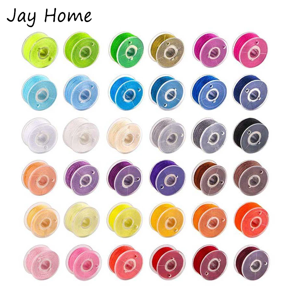 36Pcs Plastic Sewing Machine Bobbins Assorted Colors Threads for Hand and DIY Tools | Дом и сад