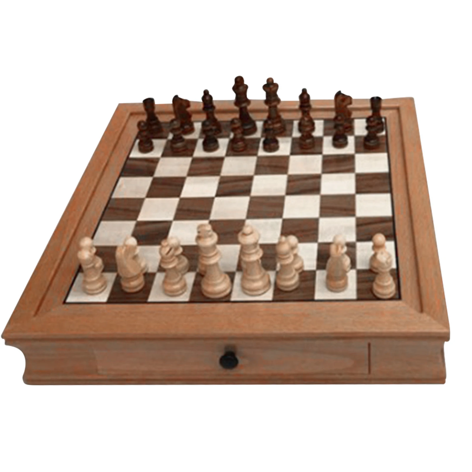 Роскошные шахматы для настольной игры 3 дюйма ореховая доска и ящик хранения