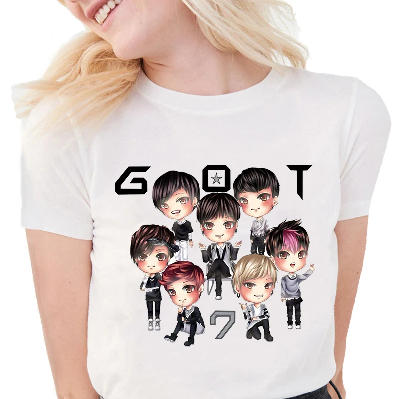 Лидер продаж футболка GOT7 Kpop JB JR bamboo милая мультяшная женская одежда повседневные