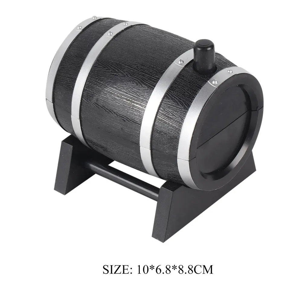 

1 PC Creative Portable Mini Automatic Wine Barrel Shaped Toothpick Holder Plastic Box Container Dispenser Toothpick Holder