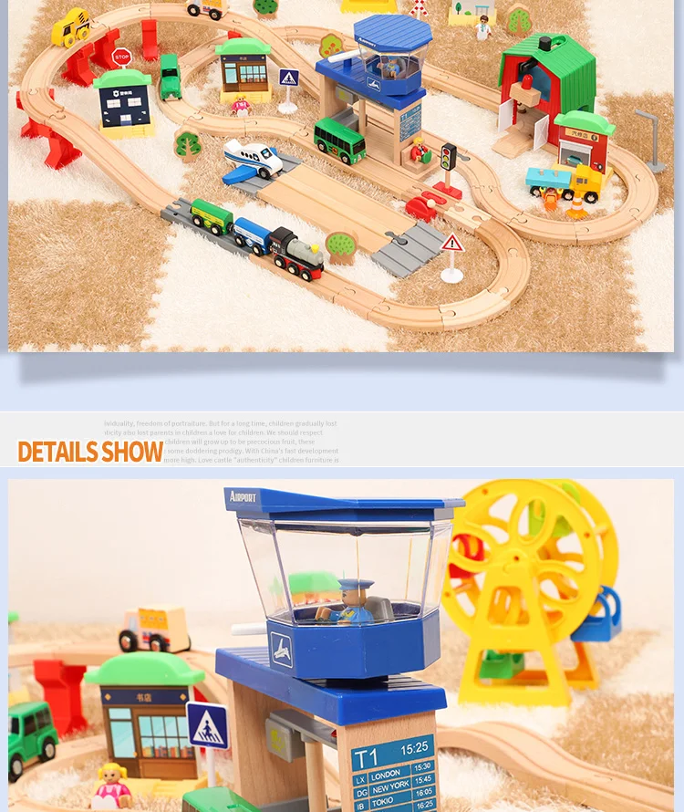 Радиоуправляемые поезда маленький электрический игрушечный поезд деревянный поезд железная дорога набор дистанционного управления деревянный поезд набор деревянная железная дорога гибкий трек Magic