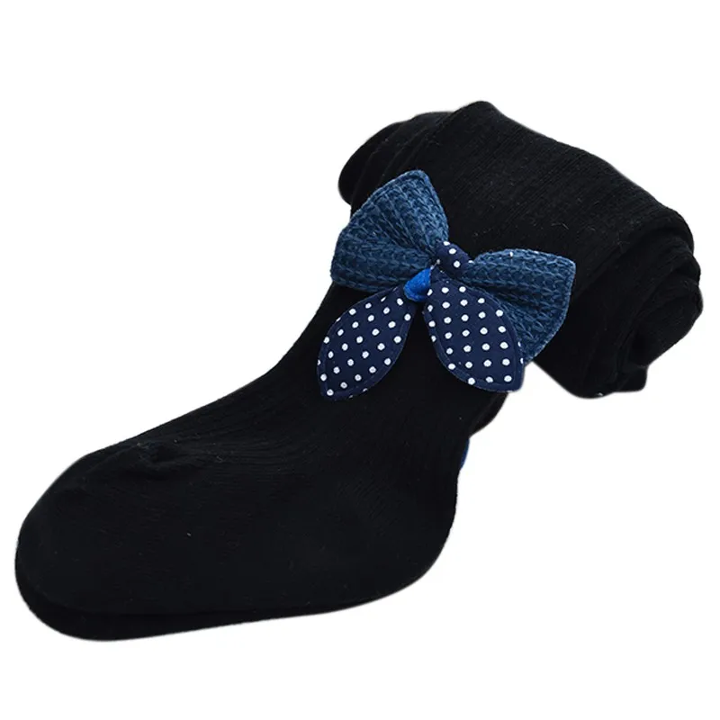 Pantimedias de algod&oacute;n para beb&eacute;s y ni&ntilde;as peque&ntilde;as, mallas de tejido con lazo, 1 par-2