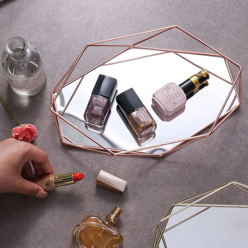 

Retro Jewelry Display Tray Nordic Bedroom American Cosmetic Tray Storage Tray Decorative Ornaments