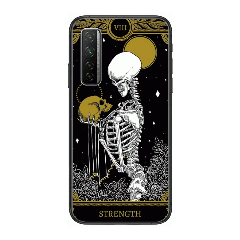 

Witch cat moon tarot totem Phone Case For Huawei Nova p10 lite 7 6 5 4 3 Pro i p Smart ZBlack Etui 3D Coque Painting Hoesje