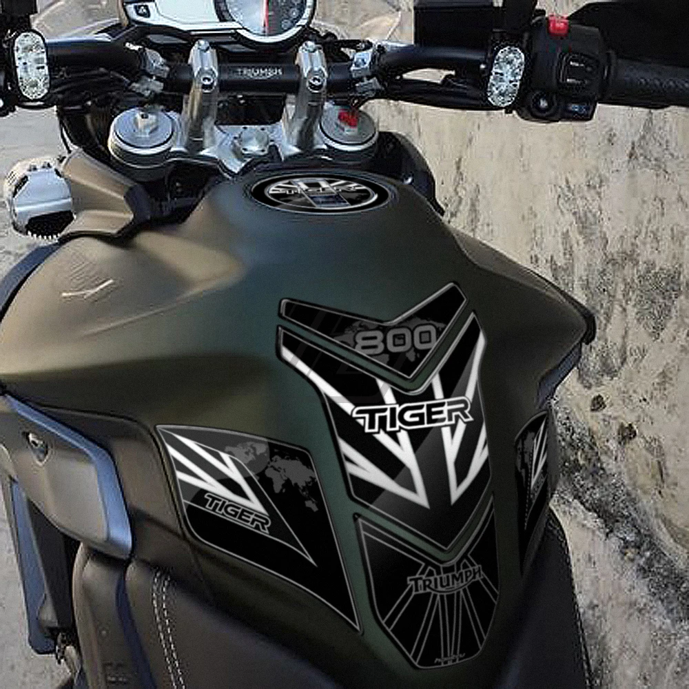 

3D Resin Tank Pad Decal Case For Triumph Tiger 800 Tiger800 2010-2018 Motorcycle Gas Cap Protector Sticker