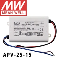 original mean well apv 25 15 meanwell 15v1 68a constant voltage design 25 2w single output led switching power supply