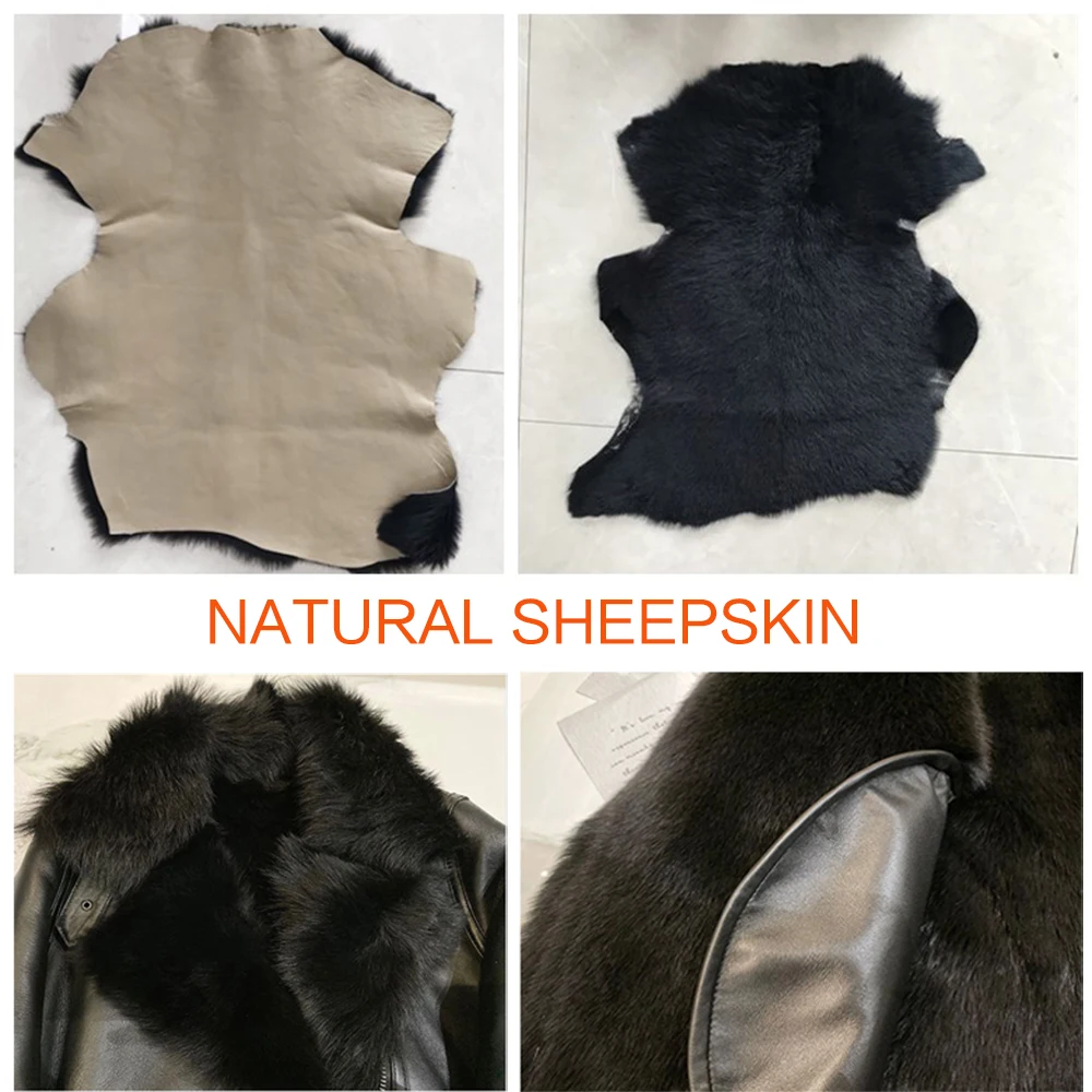 JAZZEVAR Sheepskin Winter Jacket High Fashion Street Women Real Double Faced Fur Outerwear Female Tuscany Leather with Fur Coat