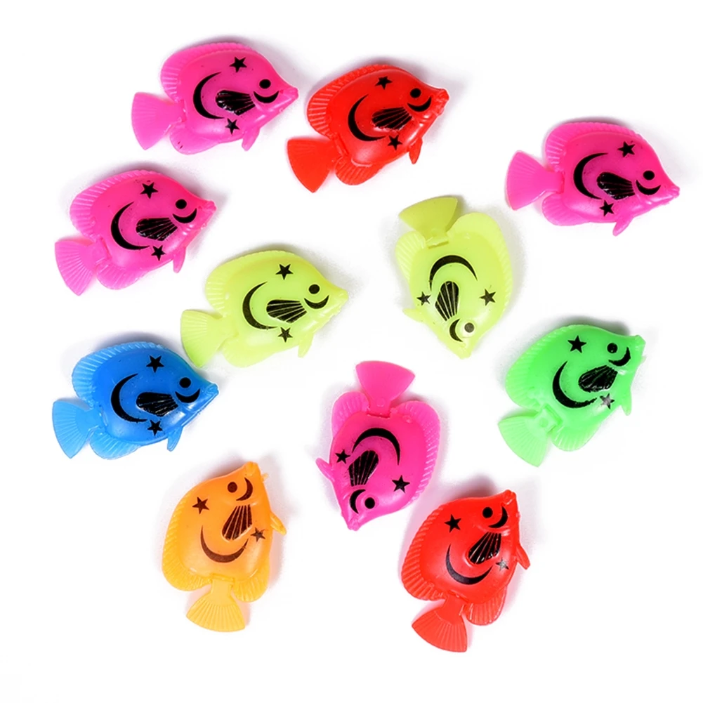 

10Pcs Aquarium Ornaments Mini Simulation Plastic Fish Cute Multicolor Fake Fish Home Decoration Accessories