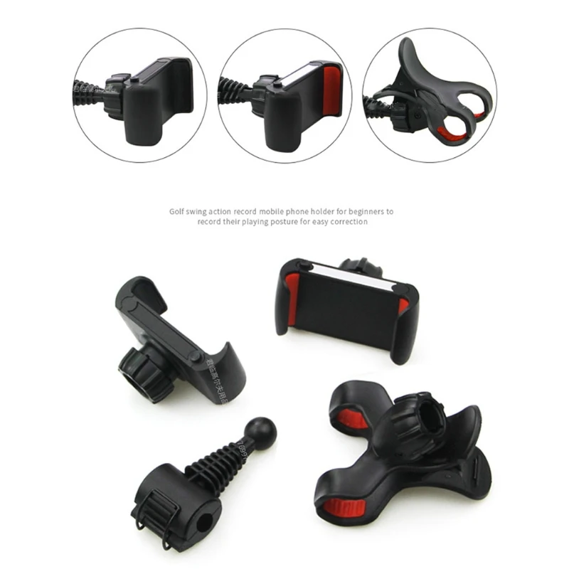 

Golf Club Mobile Phone Holder Record Golf Swing Clip 360 Rotation Record Device
