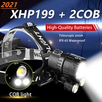 newest xhp199 16 core powerful lantern headlamp xhp110 led usb flashlight xhp50 headlight rechargeable 18650 zoom torch light