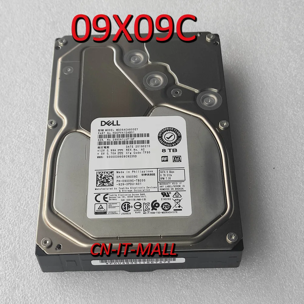 

Жесткий диск 3,5 9X09C MG06ACA800EY 09X09C 8T SATA 7,2 K 6G 256M HDD