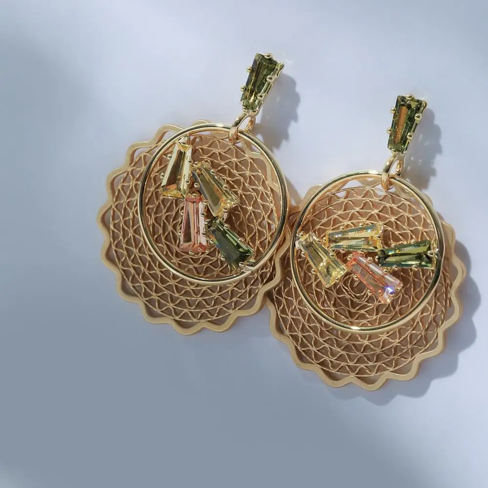Женские Кружевные серьги Neoglory сережки-подвески в сеточку модные ювелирные
