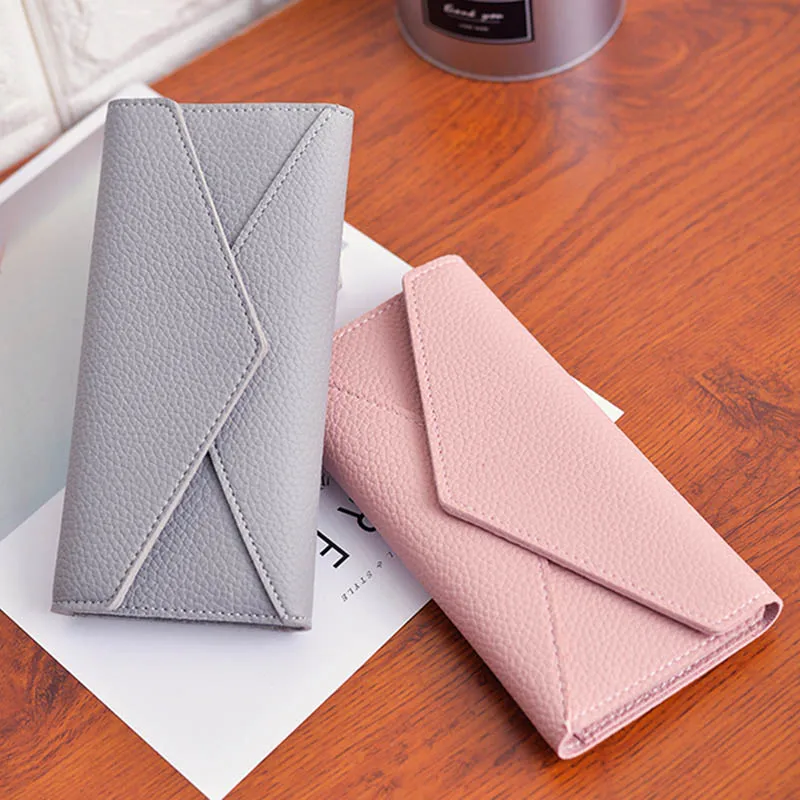 2019 Модный женский кошелек из искусственной кожи с отделением для карт длинный