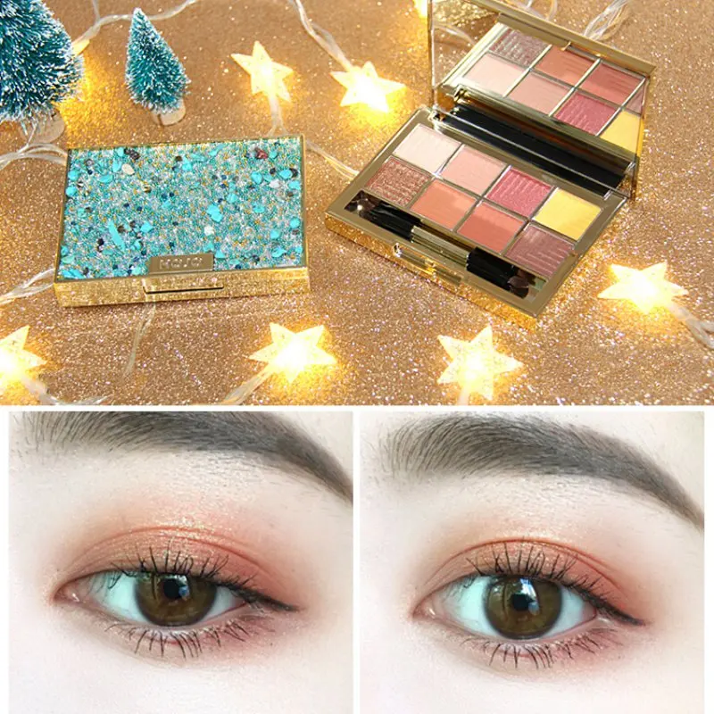 8 расцветок тени для век макияжные наборы Водонепроницаемый земля Теплый Shimmer