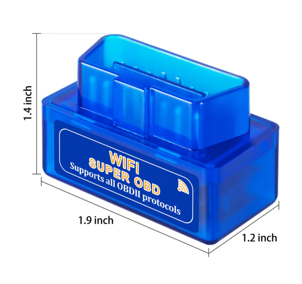 

Мини Wi-Fi ELM327OBD2 автомобильный тестер 1,5 синий чип PIC25K80 для Android Torque OBDII считыватель кодов Автомобильный сканер автомобильный диагностический ...