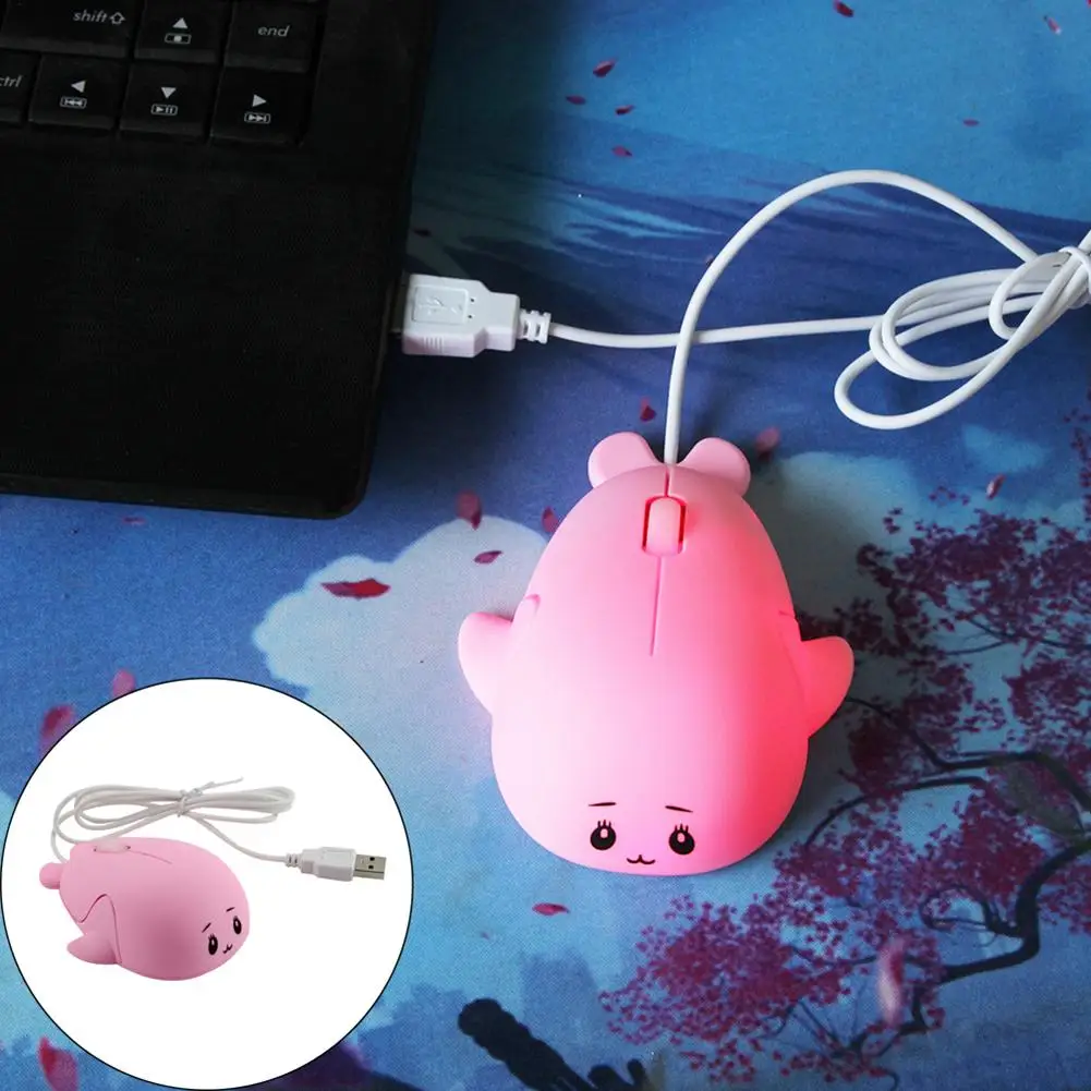 Милая мультяшная розовая мышь wirelessl хомяк USB компьютерная маленькая мини 3D ПК
