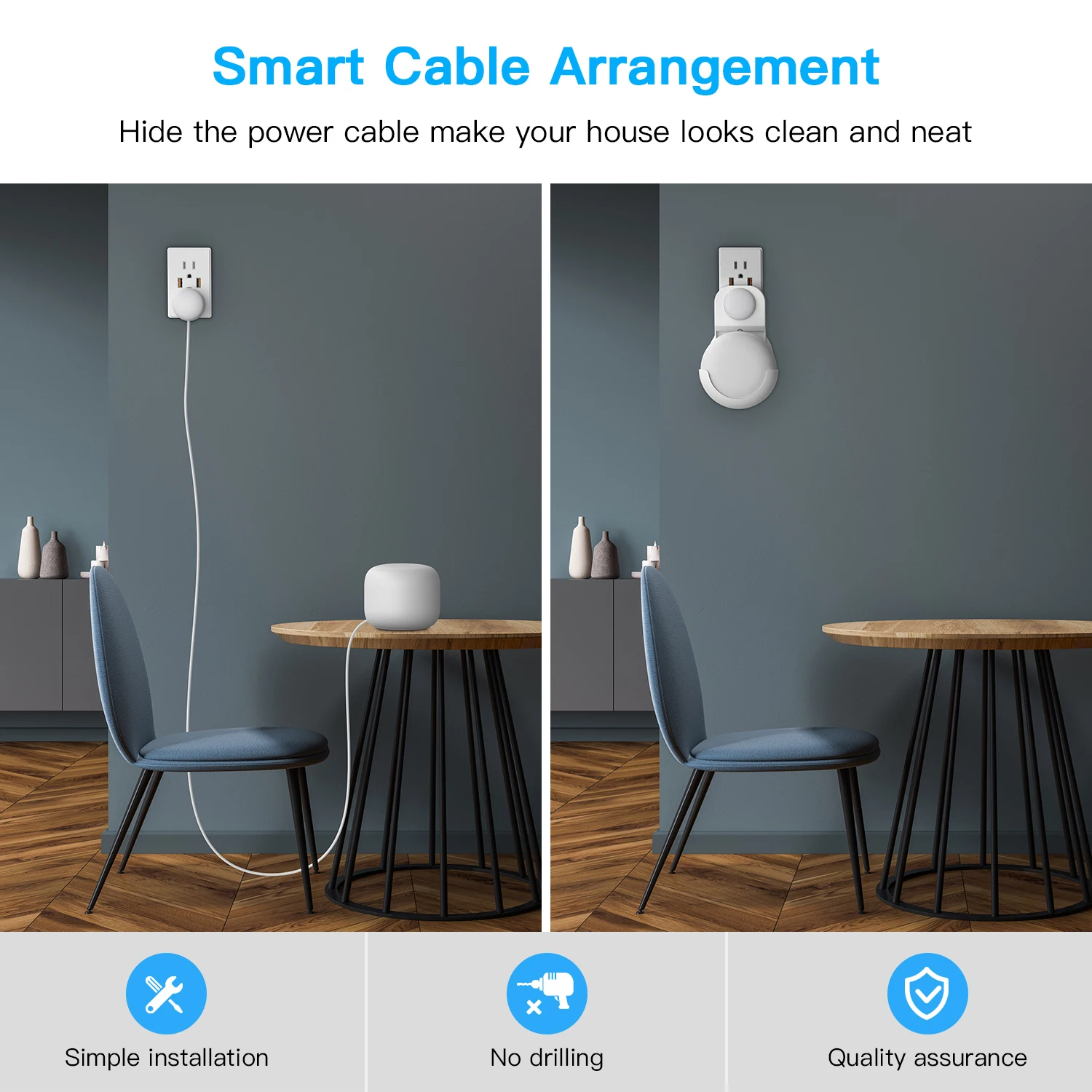 Настенный держатель только для Wi-Fi-роутера Google Nest простая установка без проводов
