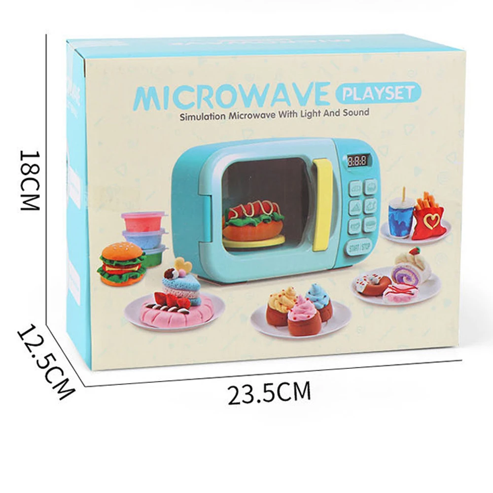 

Kids Kitchen Toys Simulation Microwave Oven Mini Kitchen Items Miniature Food Pretend Play Cutting Girls Toys Educational Toys