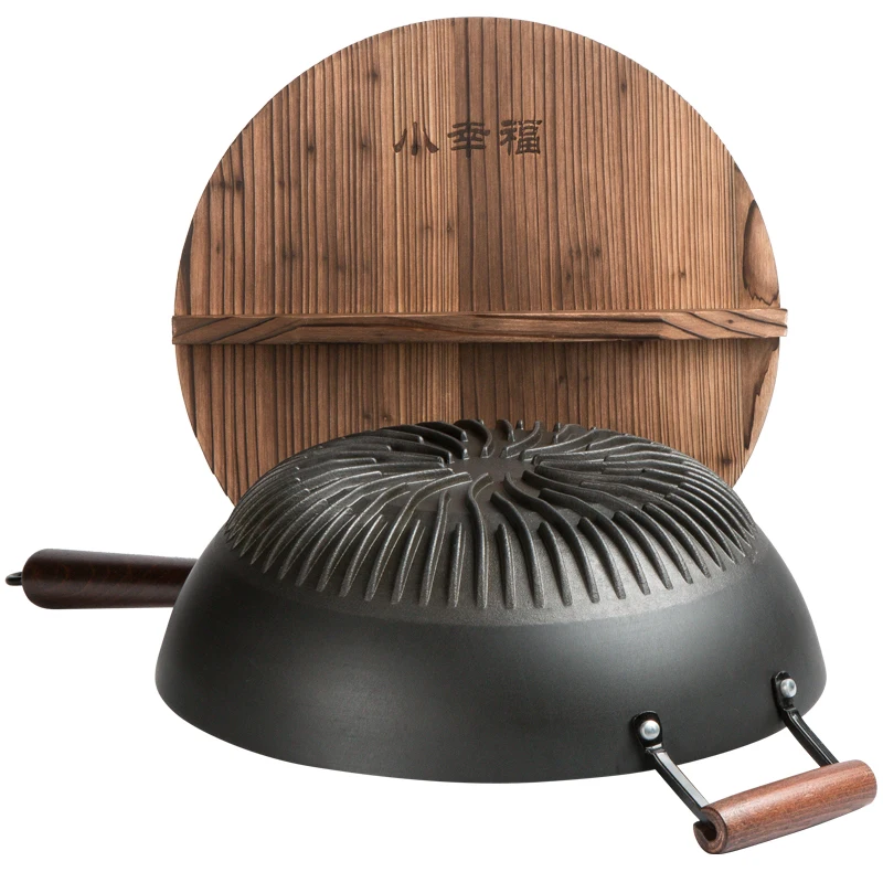 Водоворот нижний чугунный горшок энергосберегающий вок чугун без покрытия