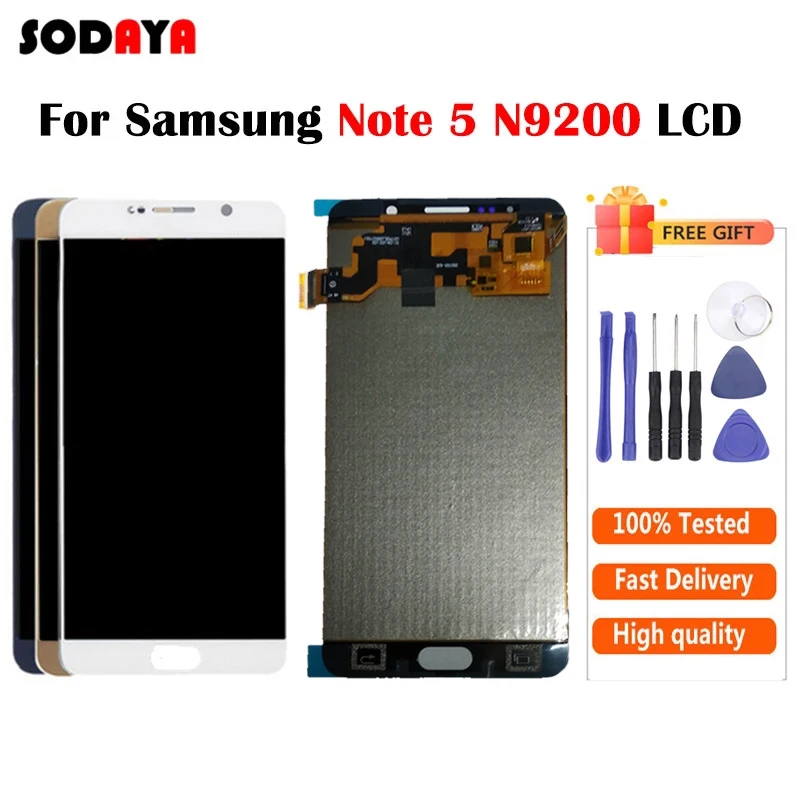 Для Samsung Note 5 ЖК экран N9200 N920A SM N920 N920C + сенсорный дигитайзер сборка для