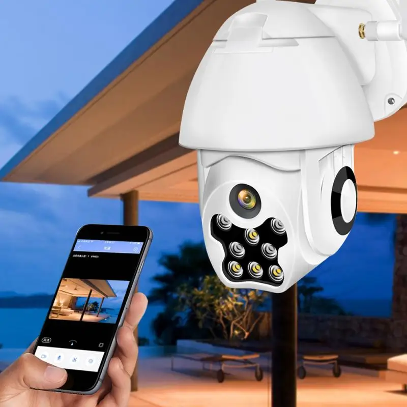 Wi Fi IP беспроводная камера безопасности 1080P HD видеонаблюдения аудио Onvif 2MP ИК