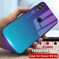 gradient case for huawei honor 8x 8s 9 lite 9x 10 10 lite x10 10x lite v20 v30 20 pro tempered glass tpu soft protective case