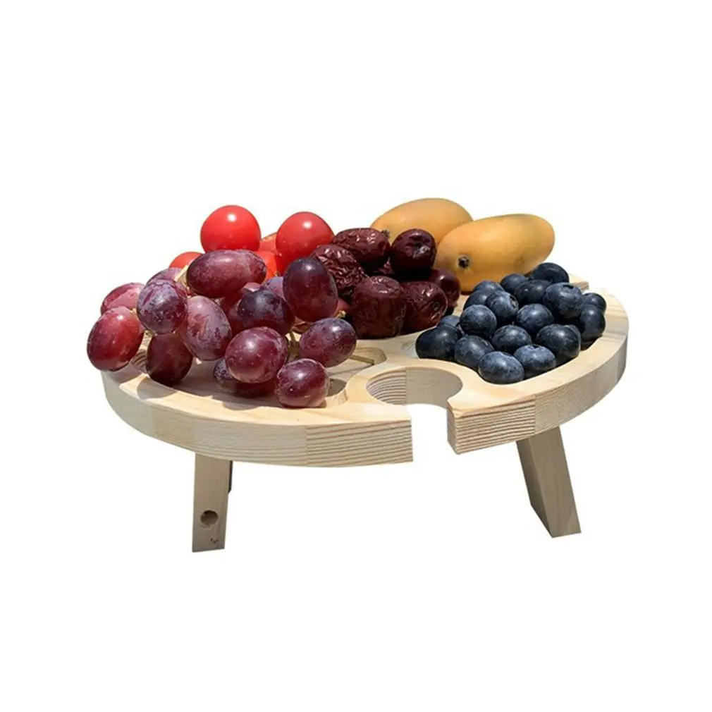

Picnic Table Multi-Purpose With Wine Rack Multi-Purpose Function Thoughtful Gifts Portable Square Picnic Table