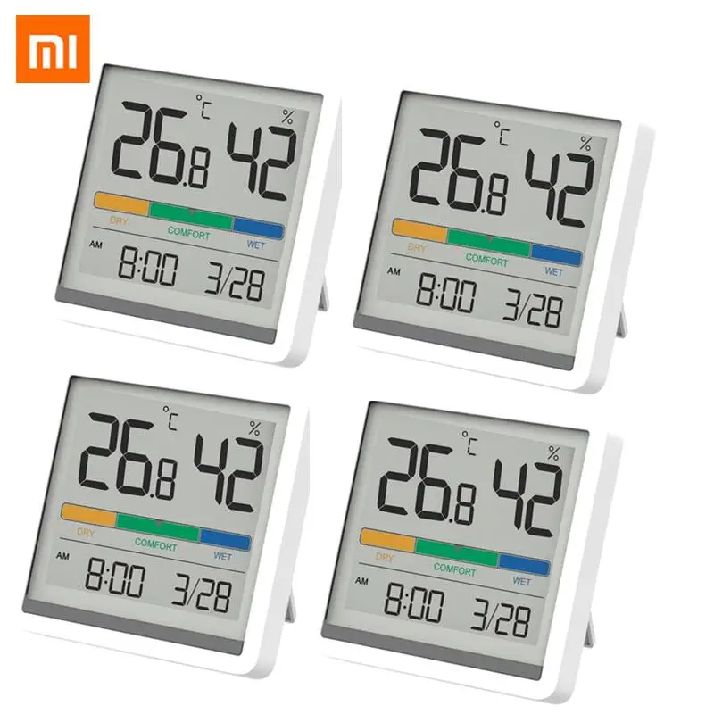 Xiaomi mijia Miiiw wyciszenie zegar temperatury i wilgotności dom kryty precyzyjny pokój dziecka C/F Monitor 3.34 calowy ogromny ekran LCD