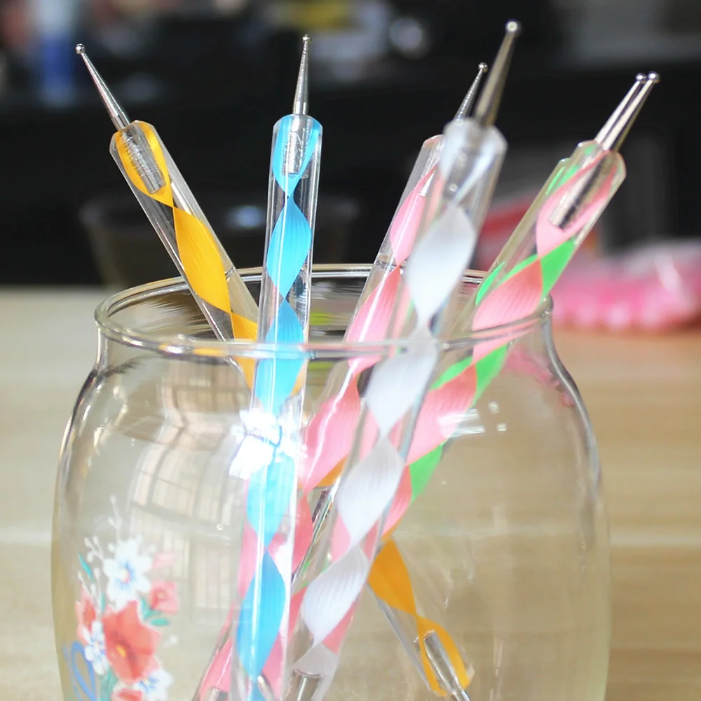 (1 шт./Продажа) 1 шт. 2-сторонняя маркеризирующая ручка для ногтей точечного