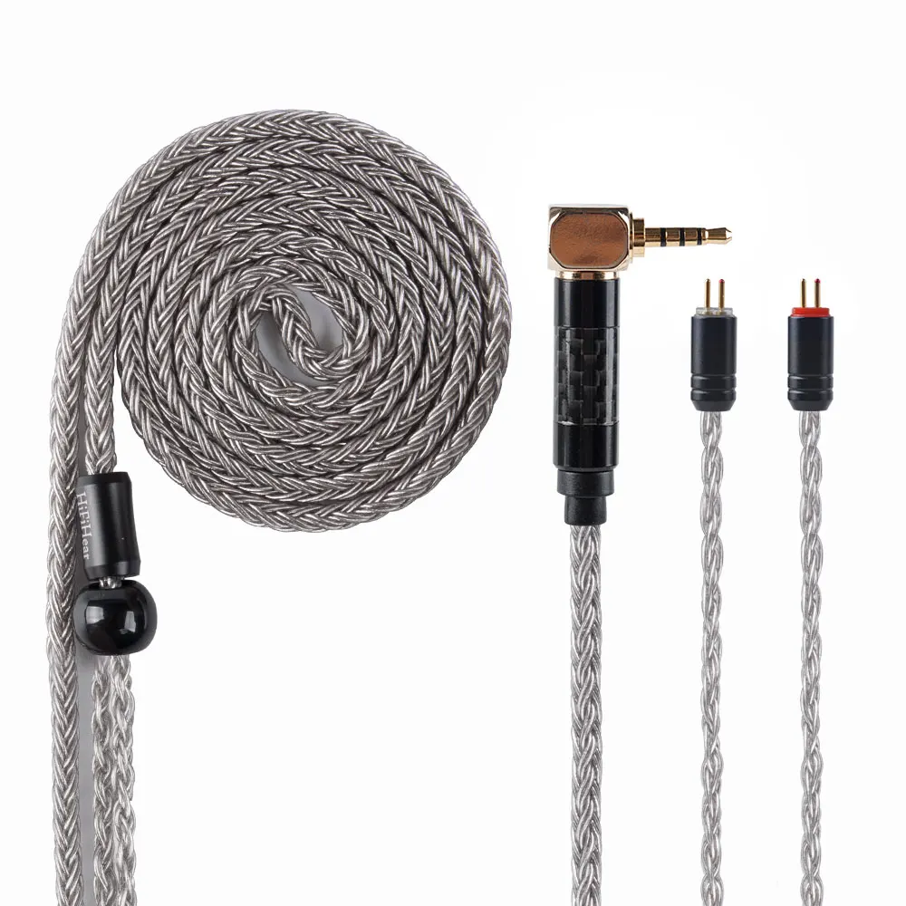 Hifihear 16 Core посеребренный кабель 2 5/3 5 мм балансный с MMCX/2pin разъем изгиб Джек V90 BA5 ZSX